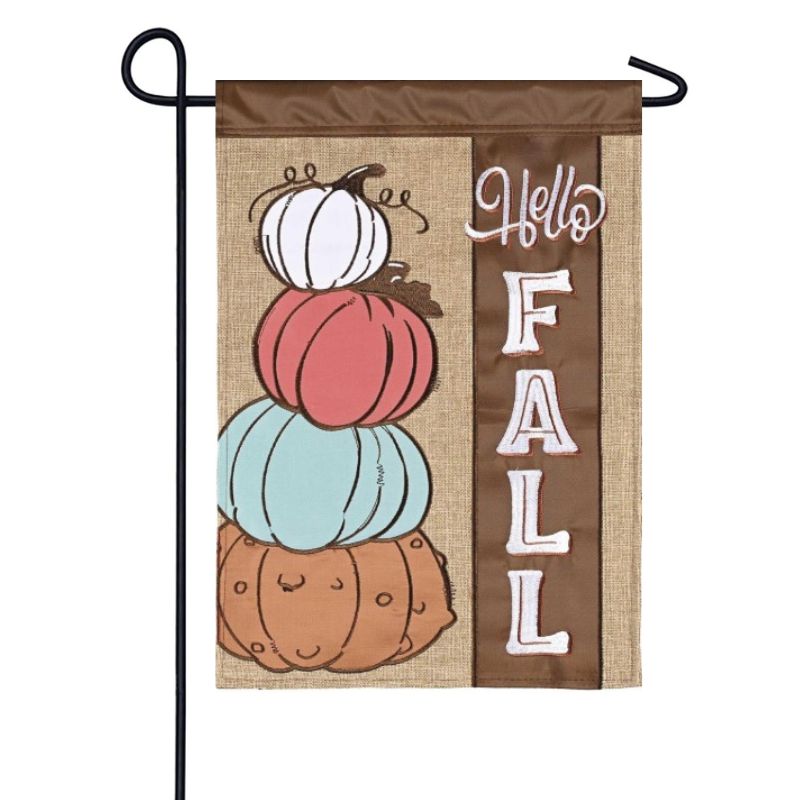 Multi Color Pumpkin Garden Flag